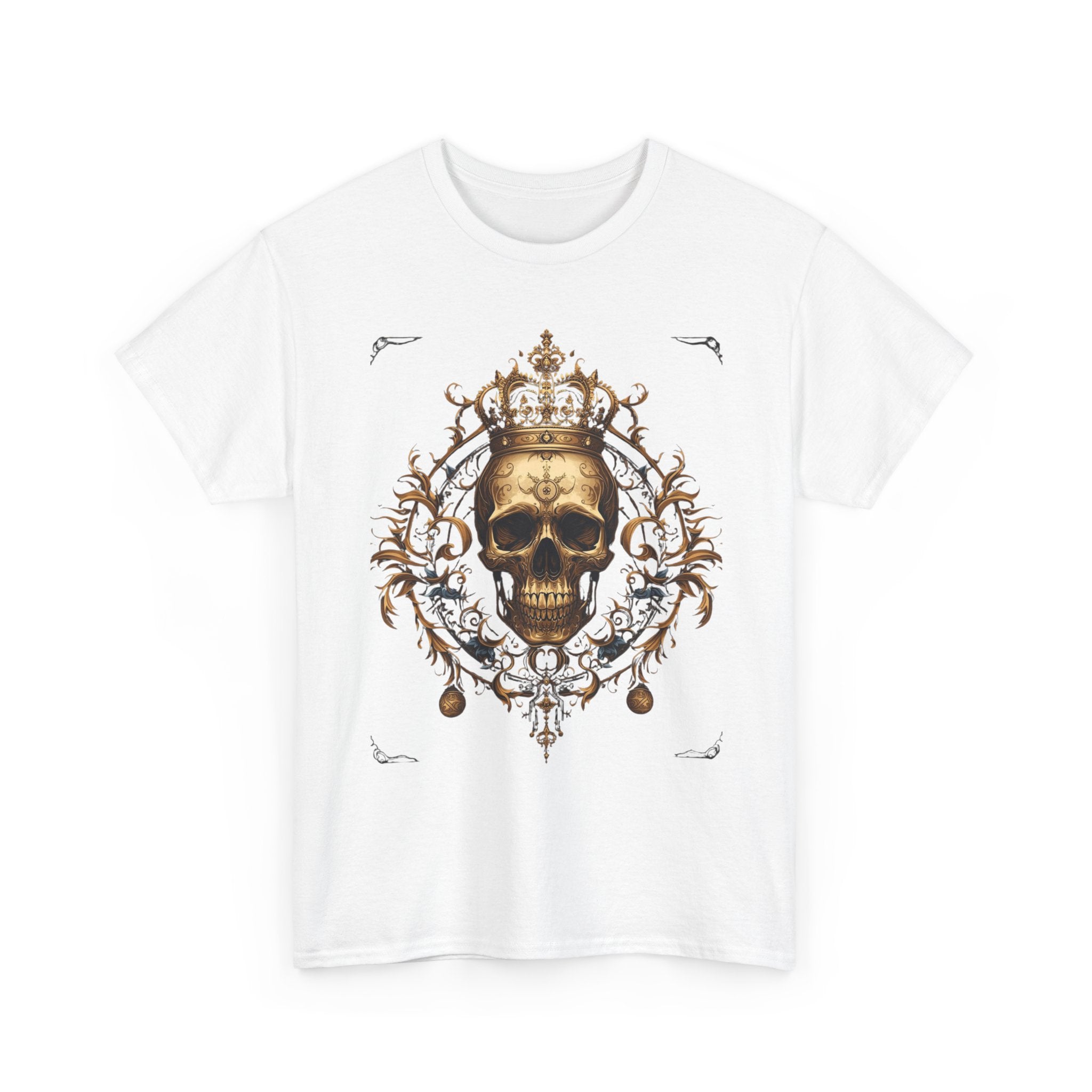 Crowned Skull Graphic Tee — Gothic Vintage Skull T-Shirt