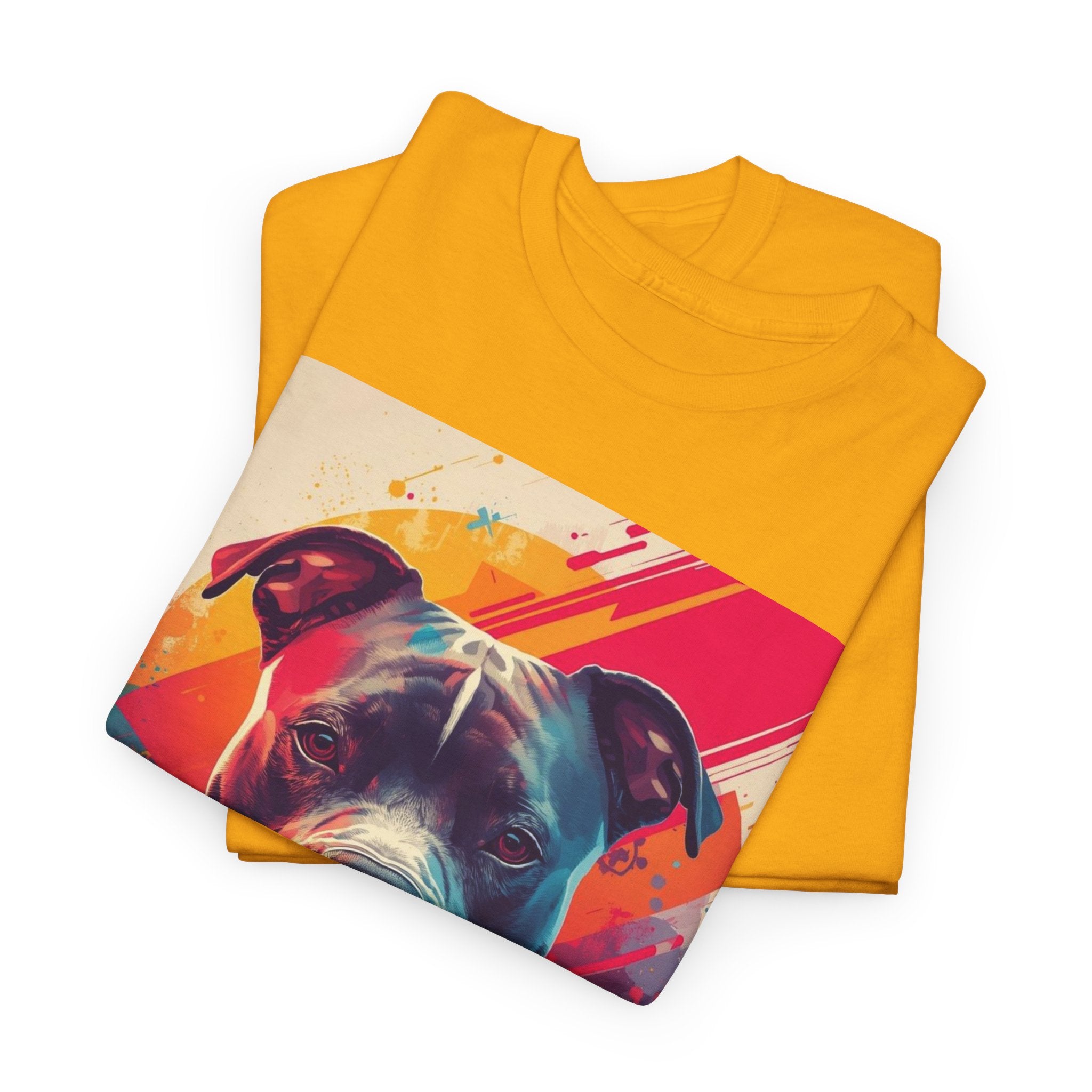 Pit Bull Pop Art T-Shirt — Colorful Abstract Dog Portrait Tee