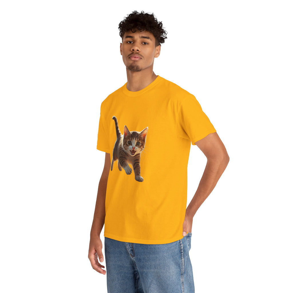 Kitten Graphic Tee — Cute Running Cat T-Shirt for Cat Lovers