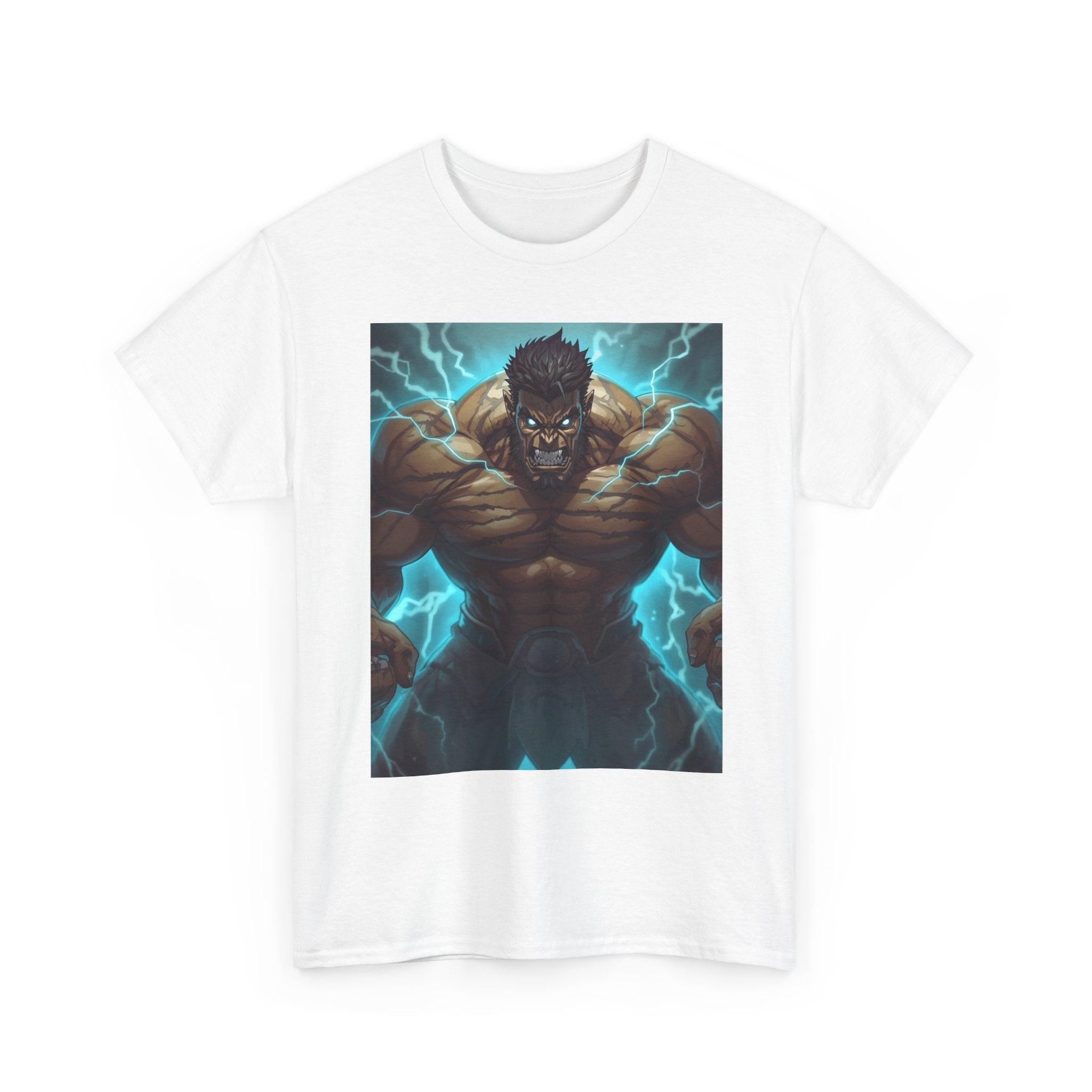 Thunder God Muscle Tee — Electric Hero Graphic T-Shirt