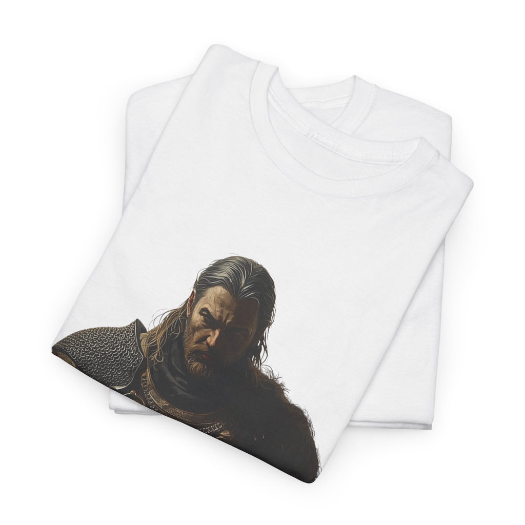 Knight Portrait T-Shirt — Dark Medieval Armor Graphic Tee