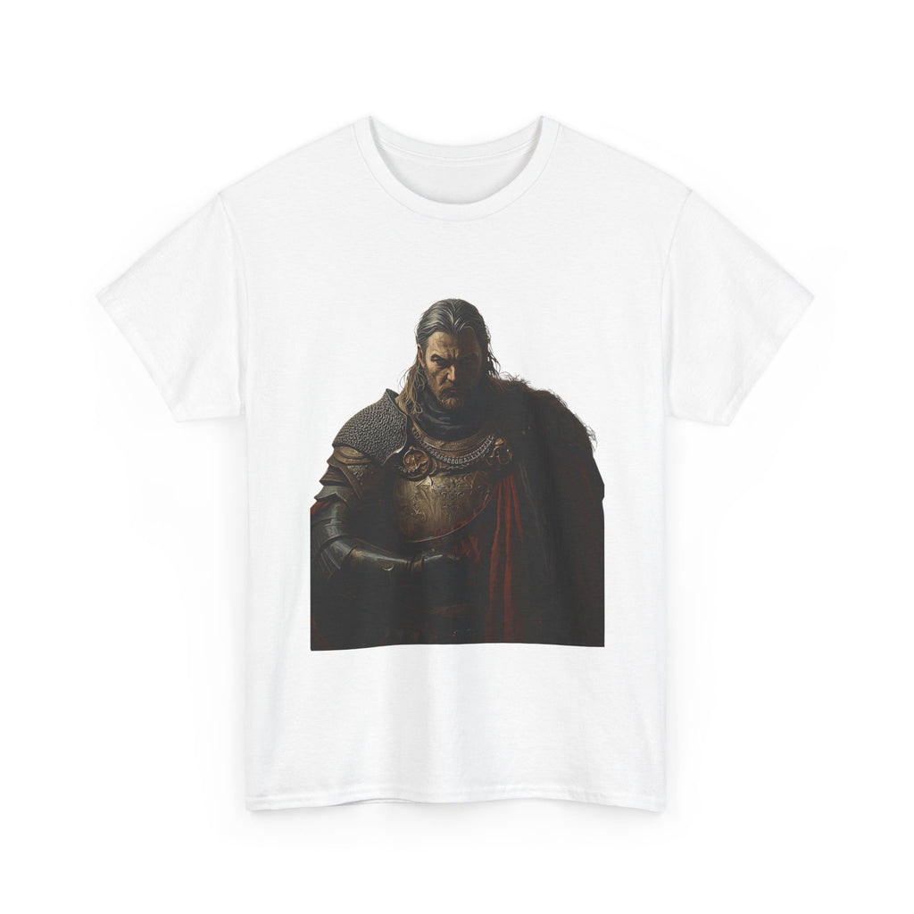 Knight Portrait T-Shirt — Dark Medieval Armor Graphic Tee
