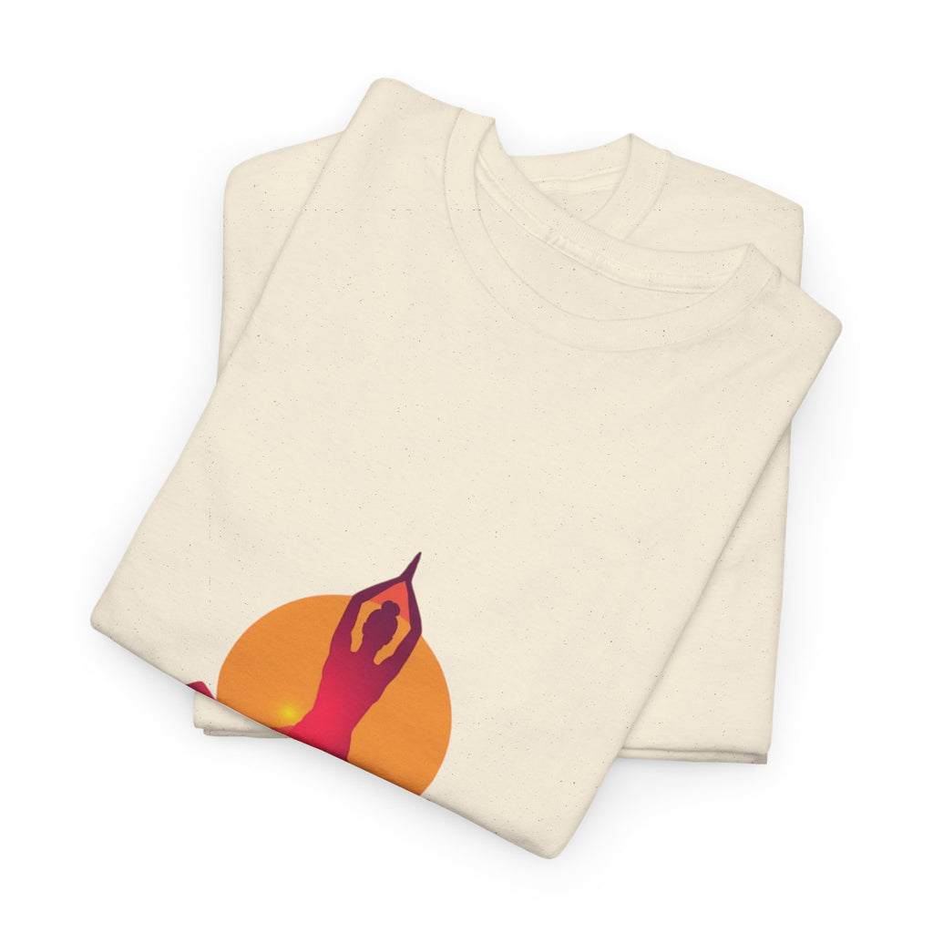 Yoga Sunset Tee — Mountain Sunrise Meditation Graphic T-Shirt