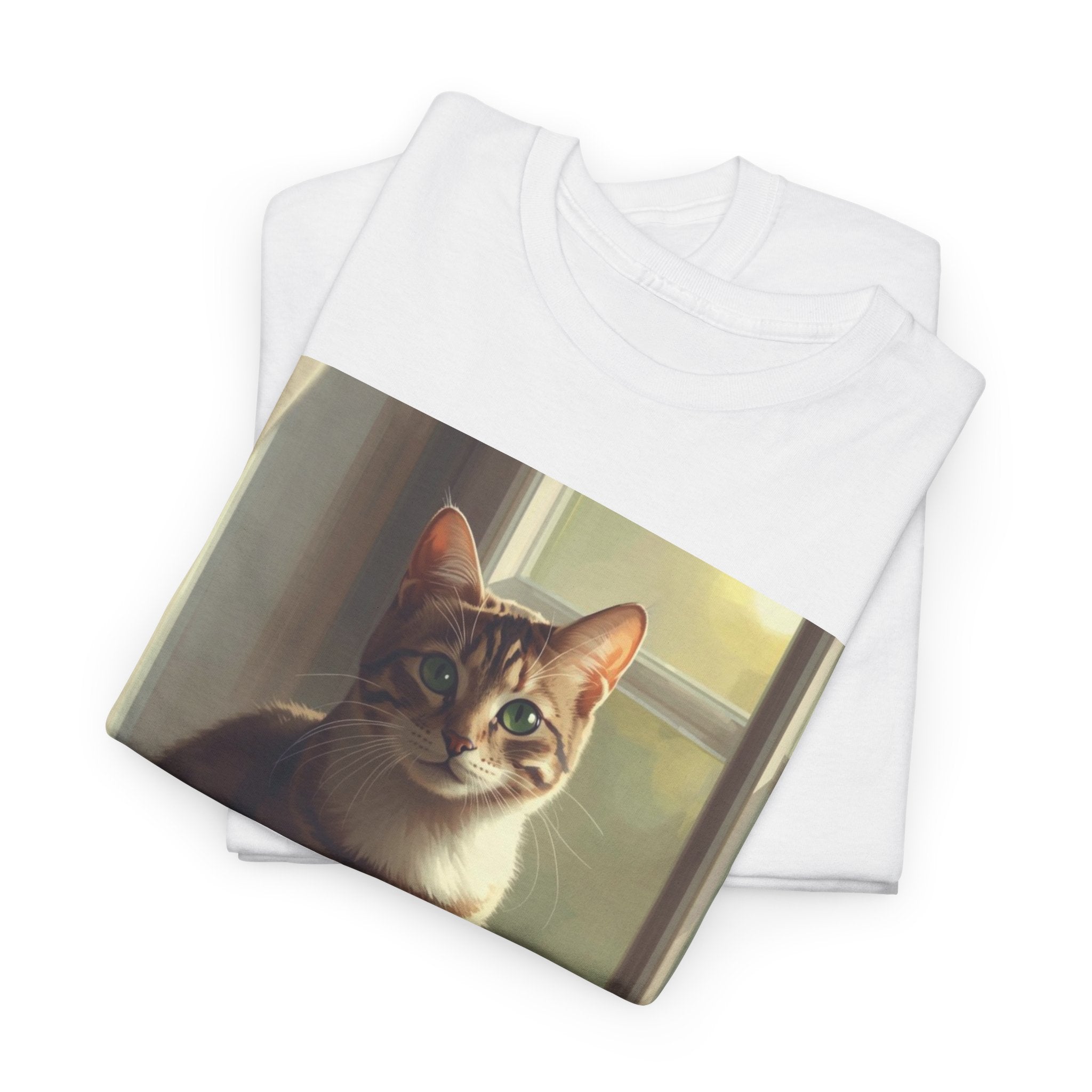 Cat Window Portrait T-Shirt