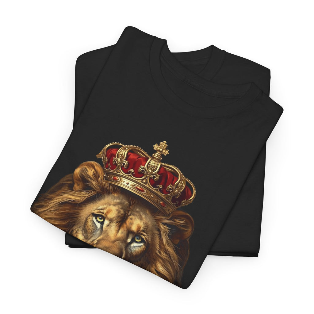 Lion King Crown T-Shirt — Regal Lion Graphic Tee for Men & Women