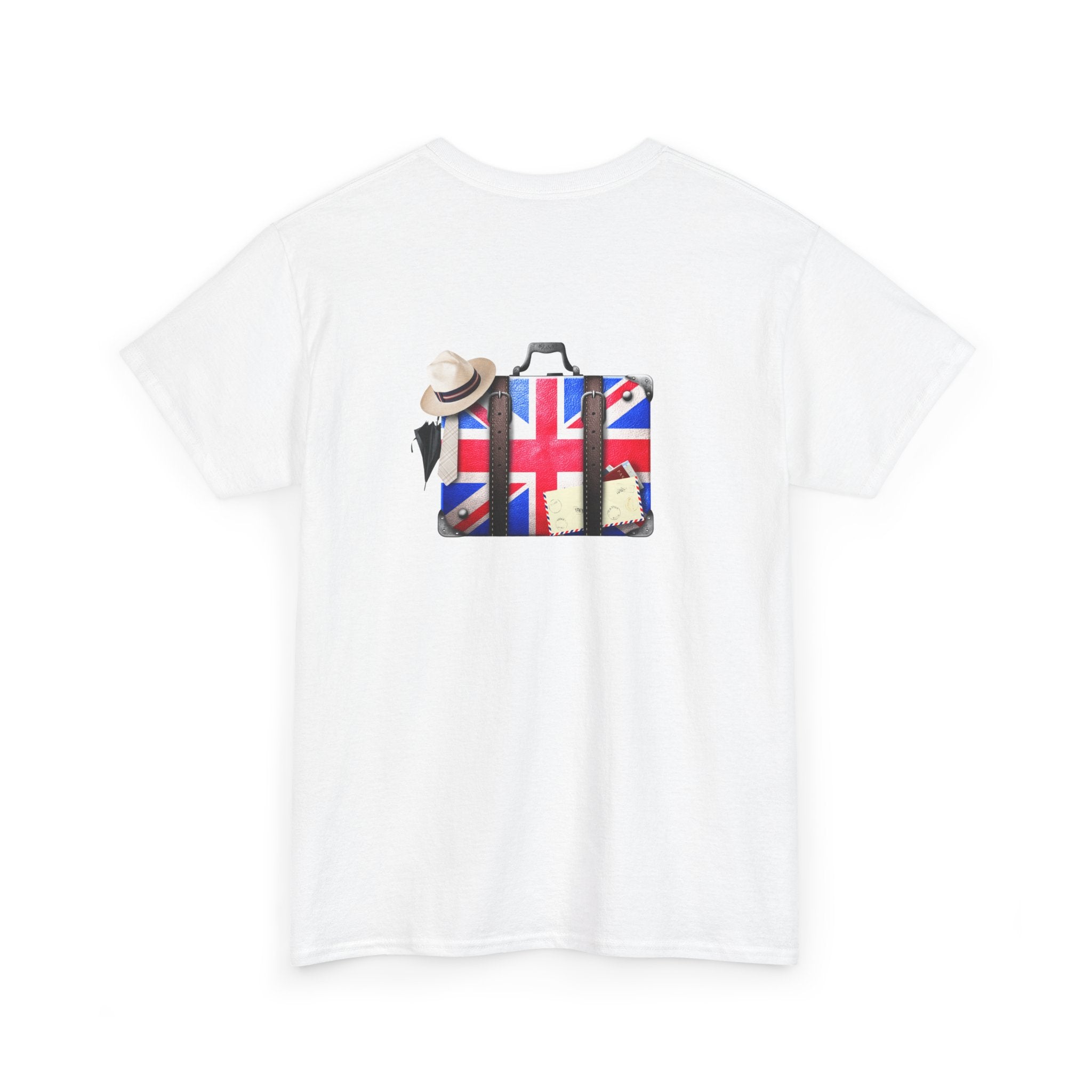 Travel Tee — Union Jack Suitcase Graphic T-Shirt