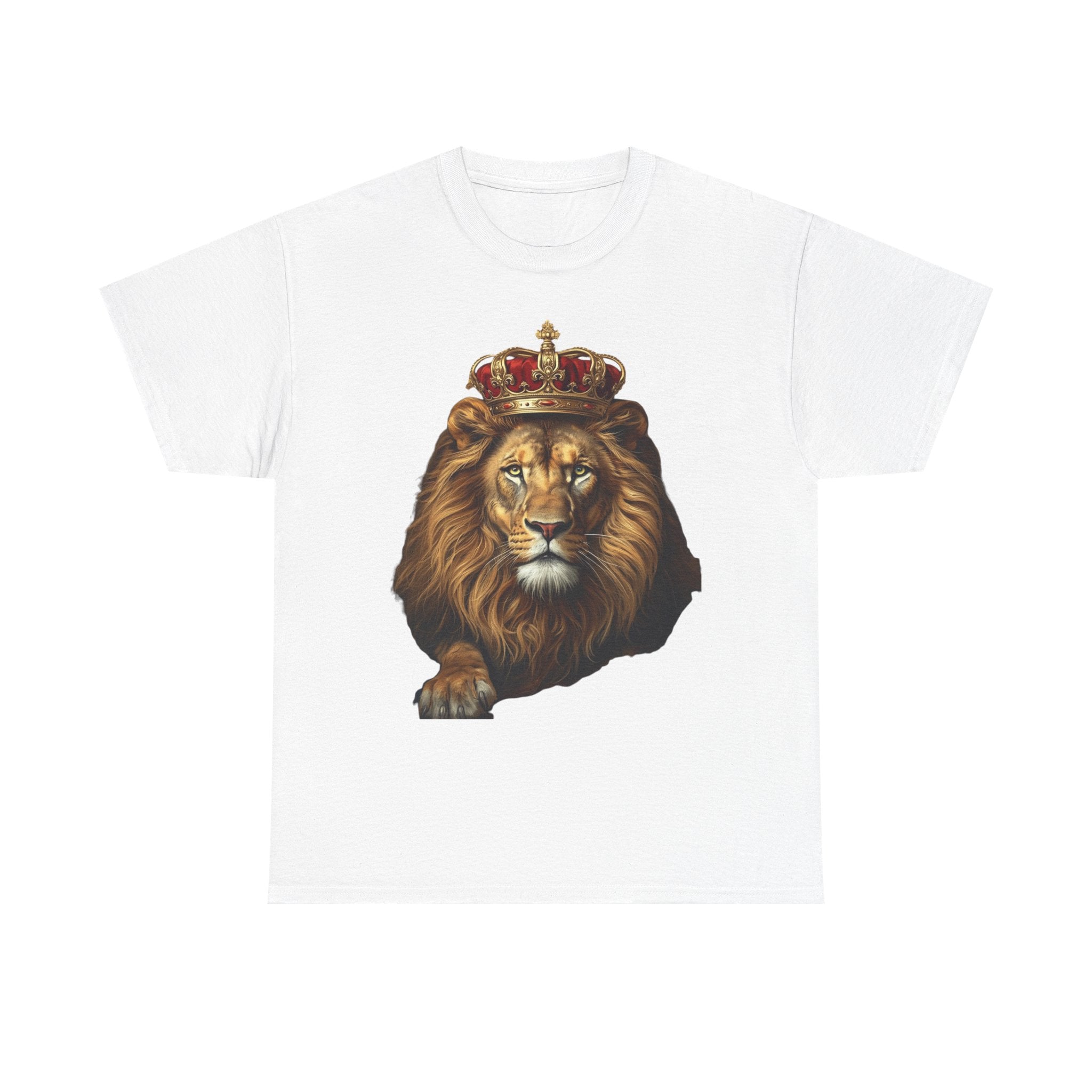 Lion King Crown T-Shirt — Regal Lion Graphic Tee for Men & Women
