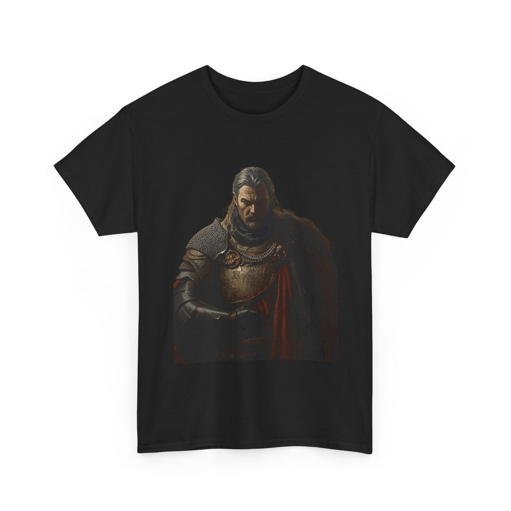 Knight Portrait T-Shirt — Dark Medieval Armor Graphic Tee
