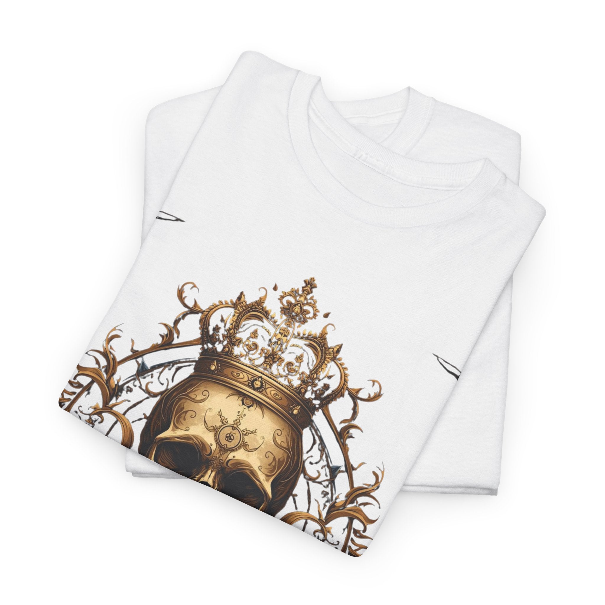 Crowned Skull Graphic Tee — Gothic Vintage Skull T-Shirt