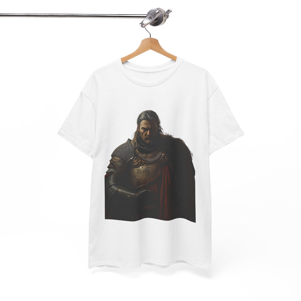 Knight Portrait T-Shirt — Dark Medieval Armor Graphic Tee