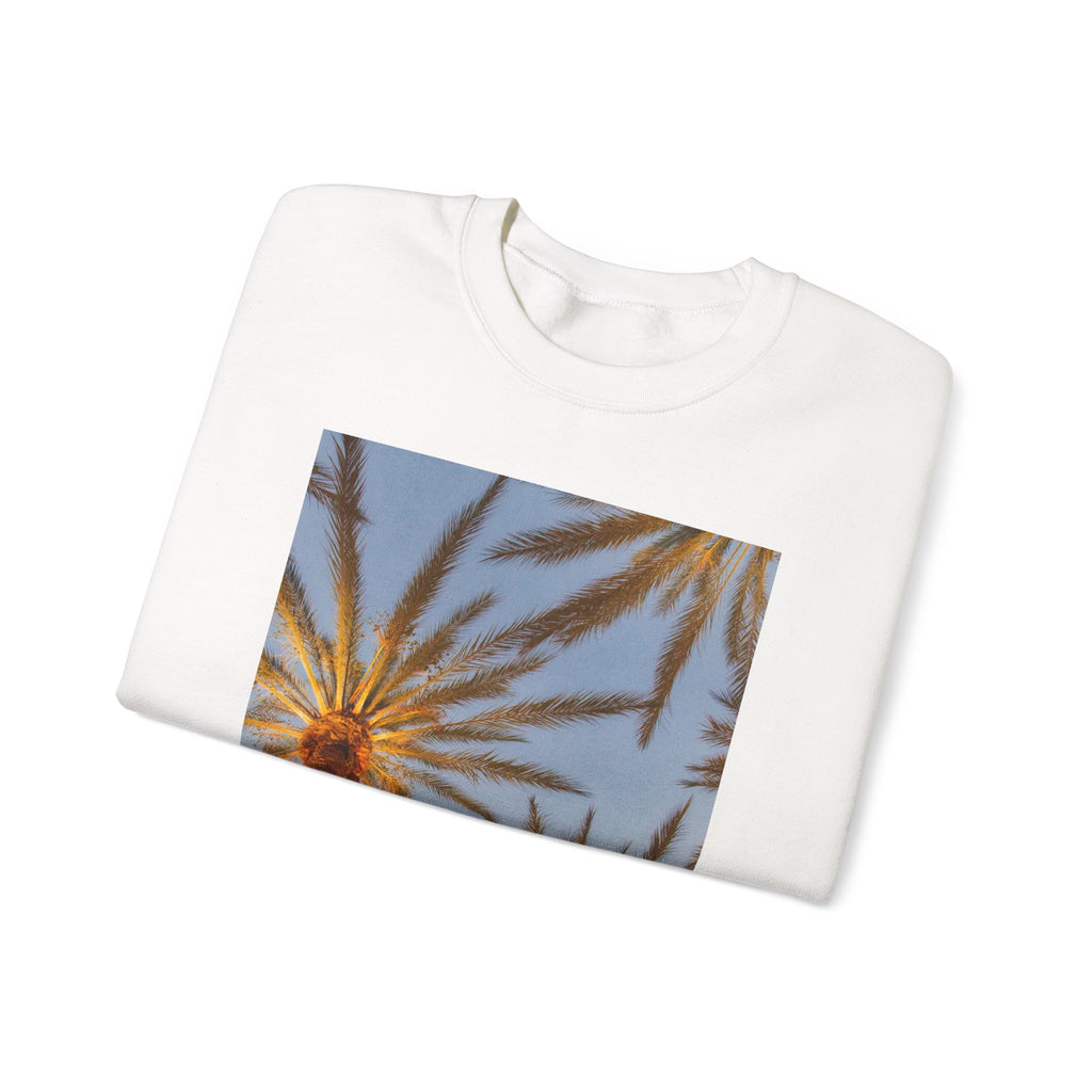 Palm Trees Crewneck Sweatshirt — Vintage Sunset California Vibe