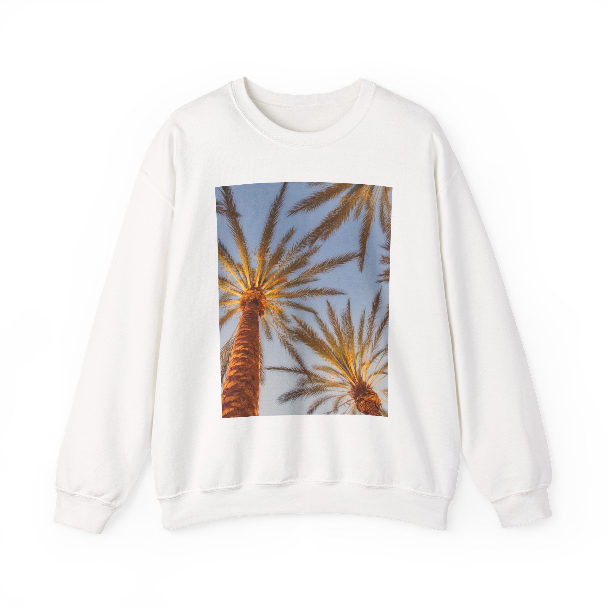 Palm Trees Crewneck Sweatshirt — Vintage Sunset California Vibe