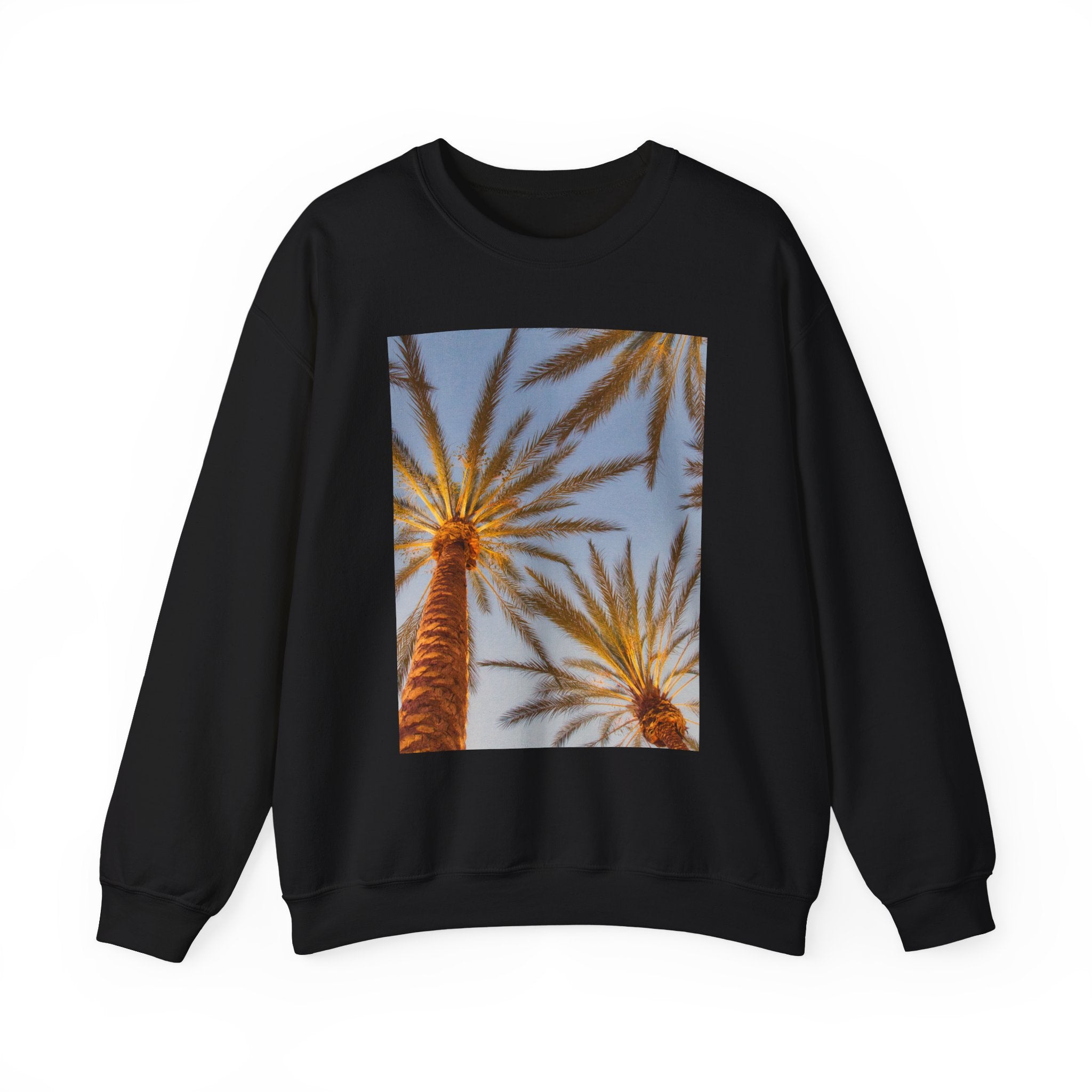 Palm Trees Crewneck Sweatshirt — Vintage Sunset California Vibe
