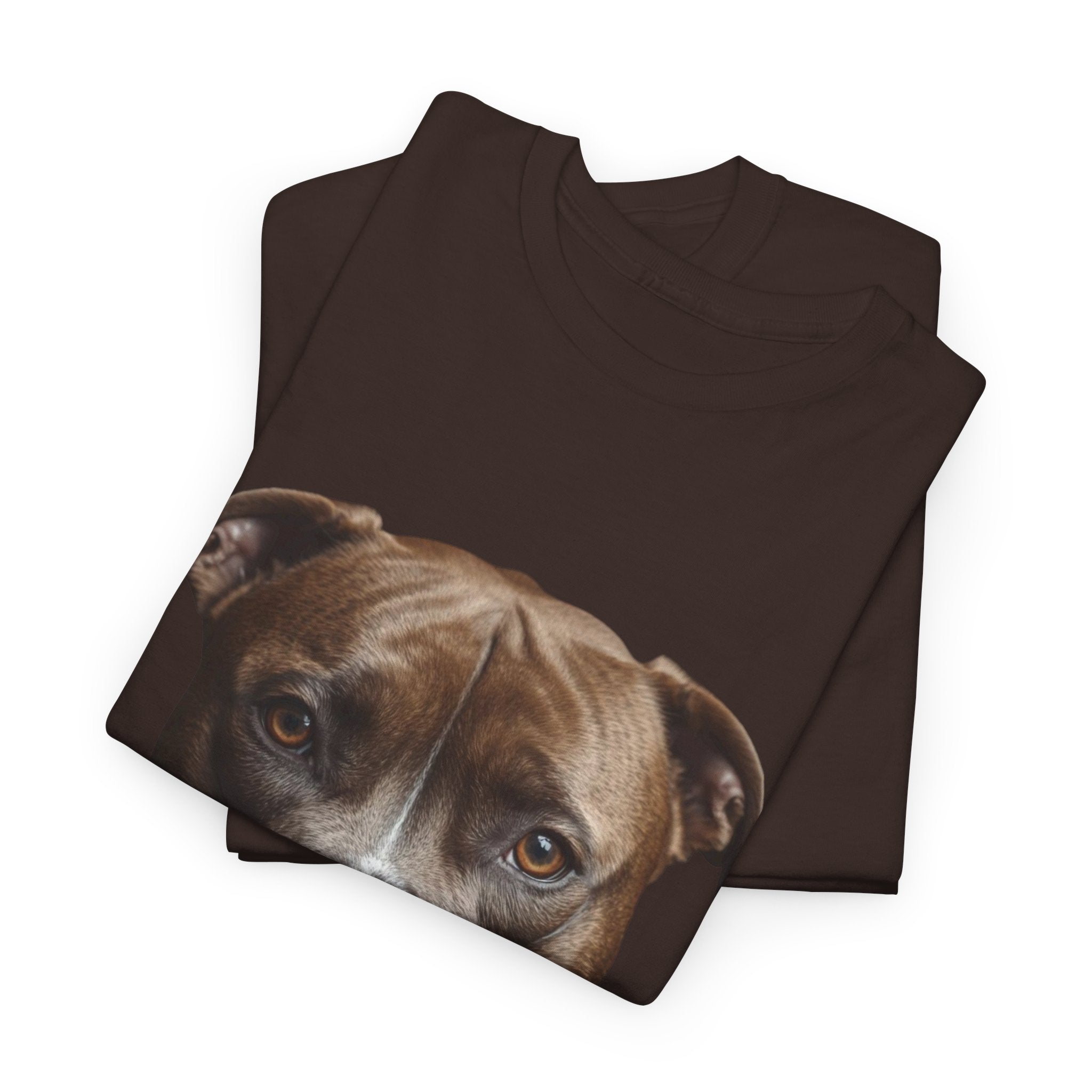 Pit Bull Portrait T-Shirt — Realistic Dog Face Tee for Dog Lovers