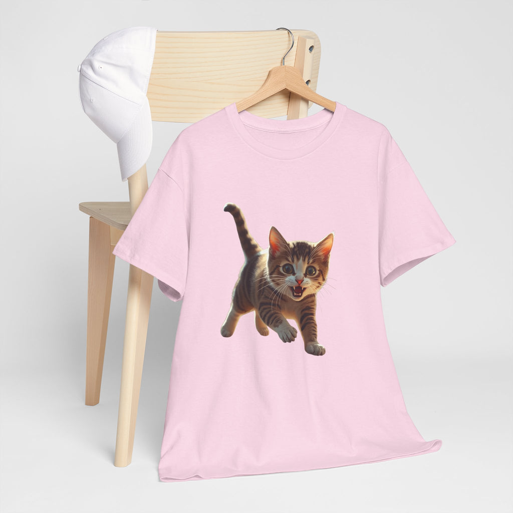 Kitten Graphic Tee — Cute Running Cat T-Shirt for Cat Lovers