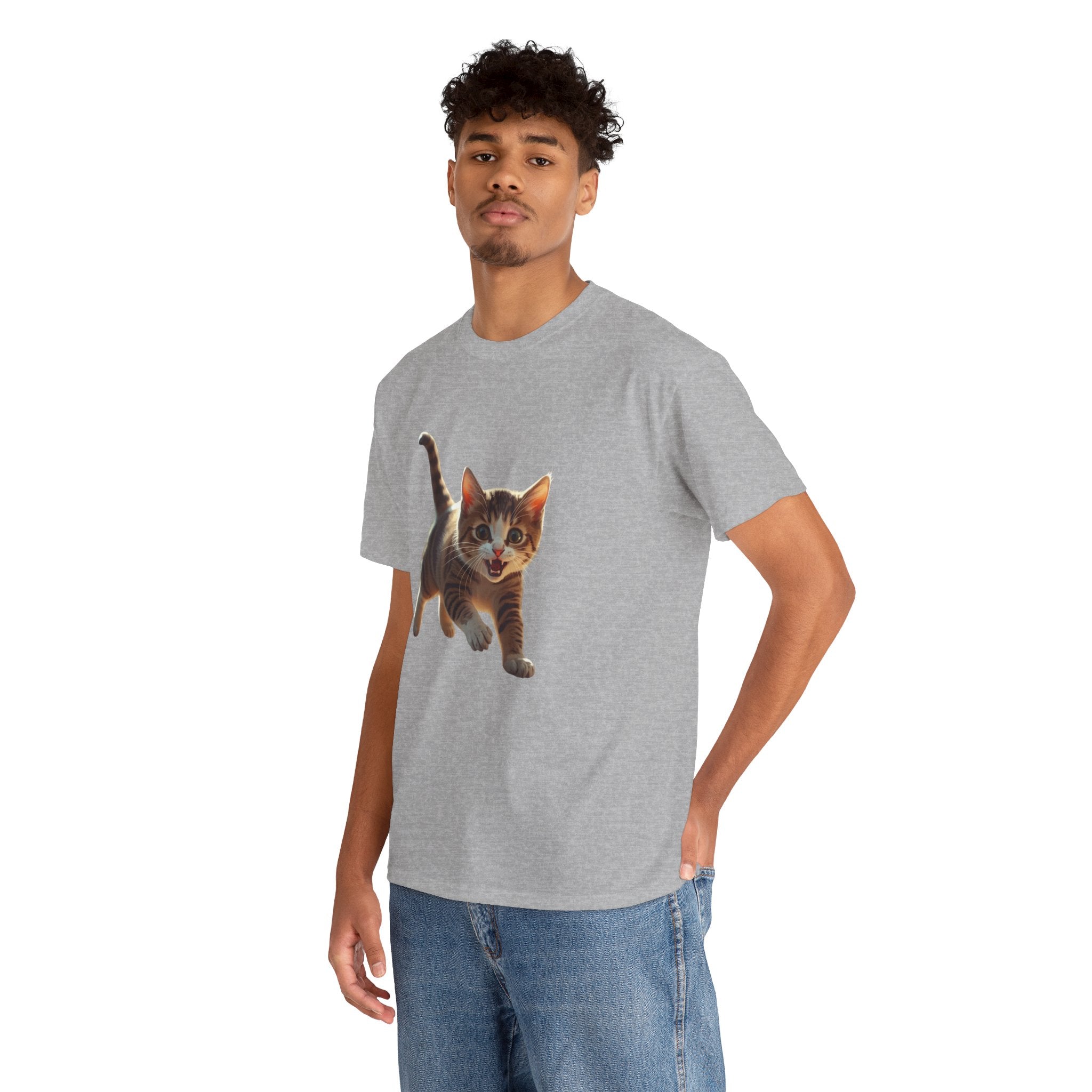 Kitten Graphic Tee — Cute Running Cat T-Shirt for Cat Lovers