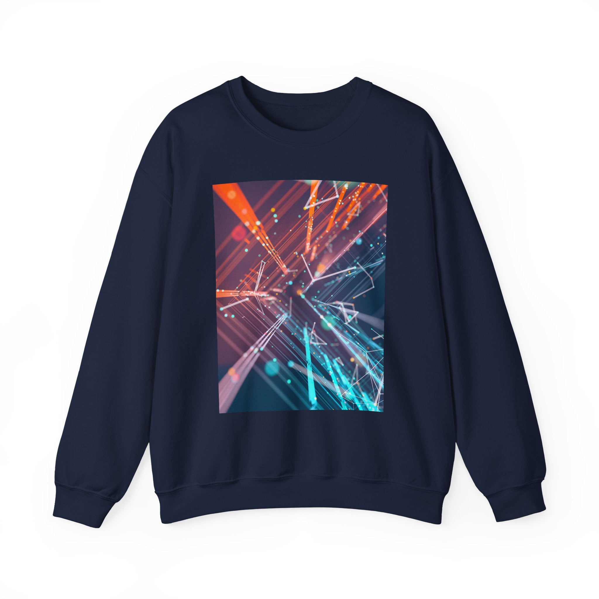 Abstract Neon Lights Crewneck Sweatshirt