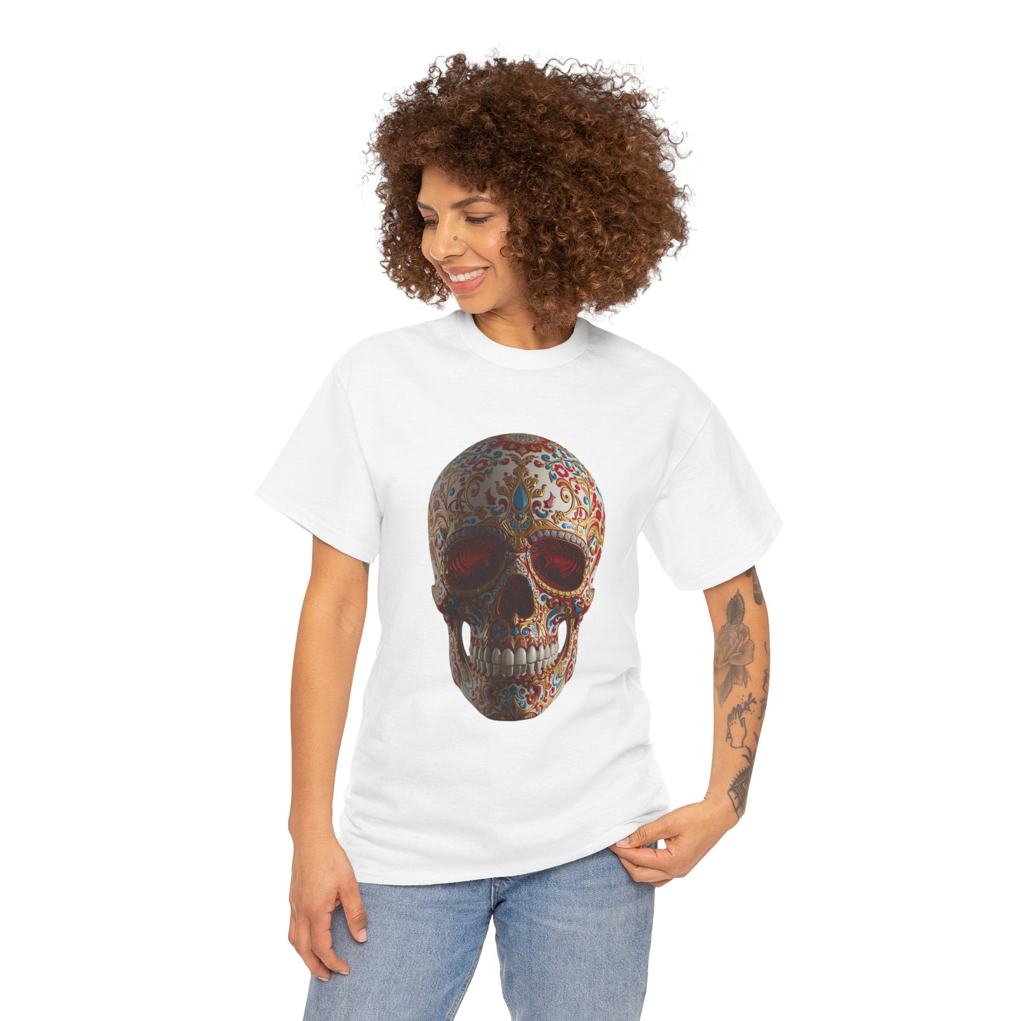Sugar Skull T-Shirt — Day of the Dead Floral Skull Tee