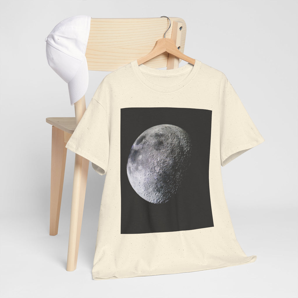 Moon Phase Tee — Realistic Half Moon Graphic T-Shirt