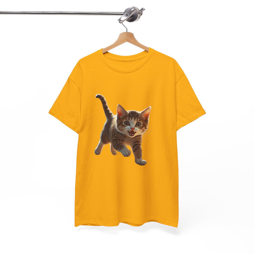 Kitten Graphic Tee — Cute Running Cat T-Shirt for Cat Lovers
