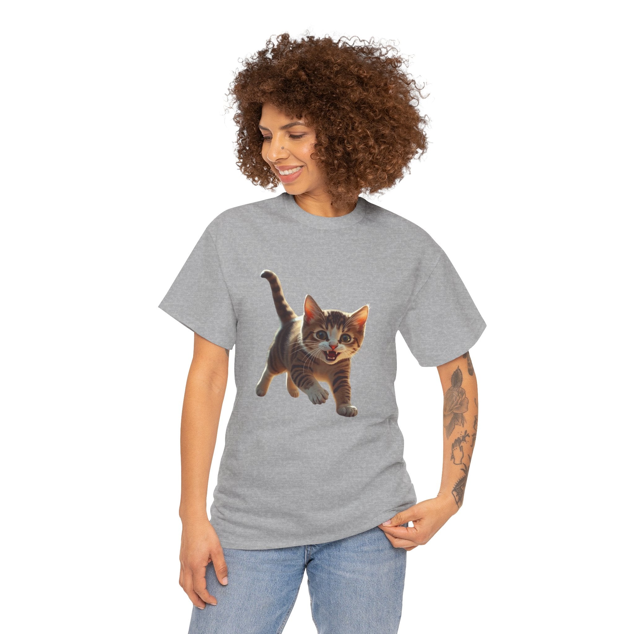Kitten Graphic Tee — Cute Running Cat T-Shirt for Cat Lovers