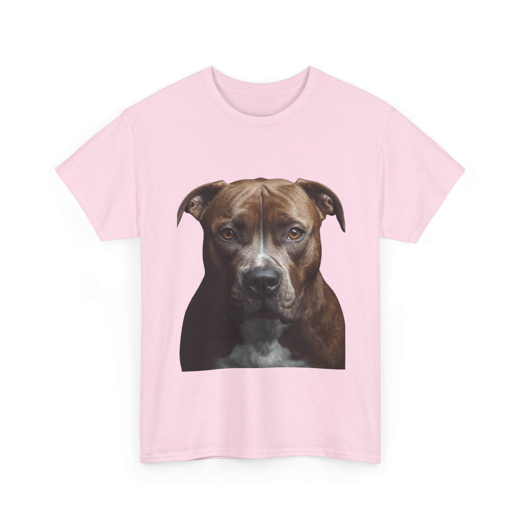 Pit Bull Portrait T-Shirt — Realistic Dog Face Tee for Dog Lovers