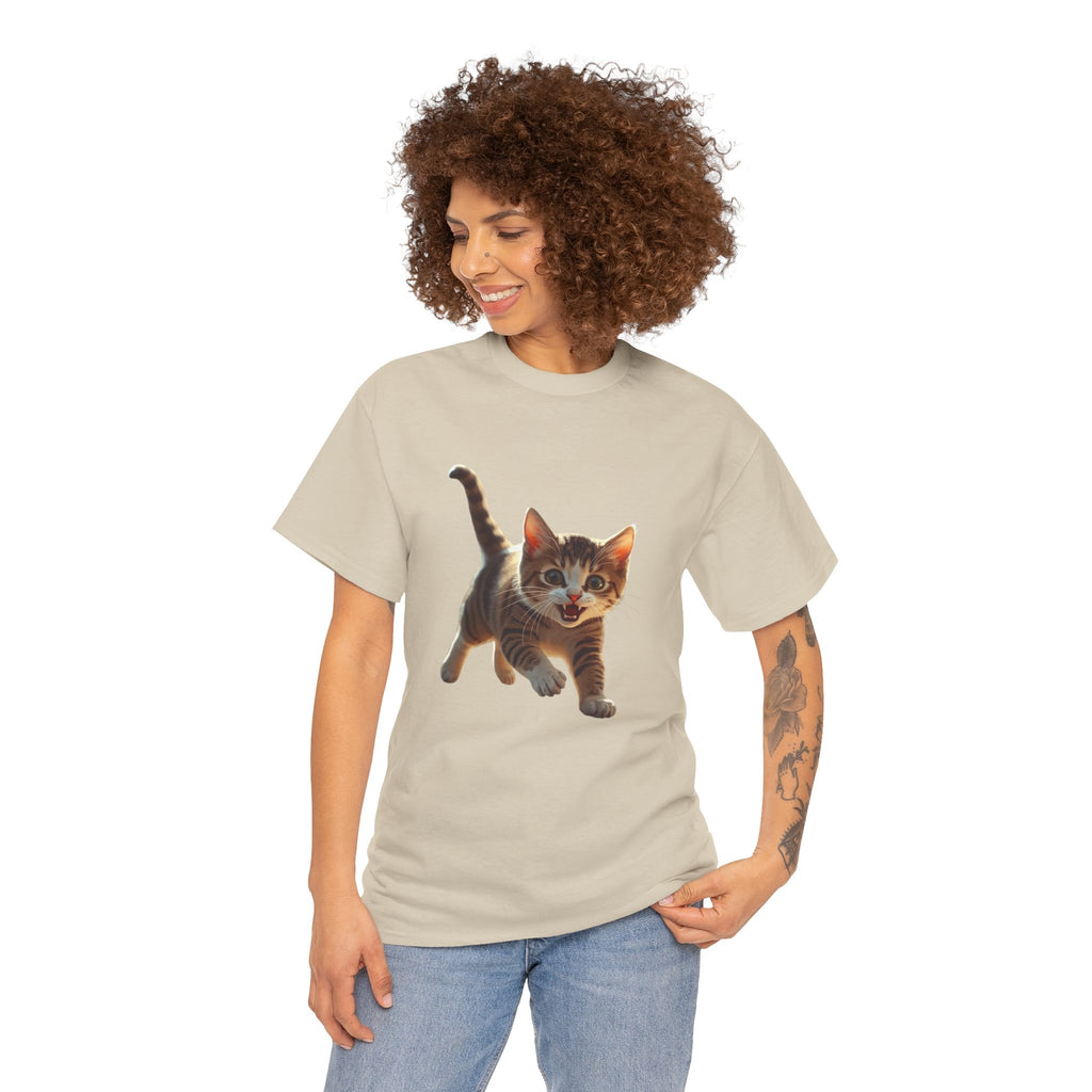 Kitten Graphic Tee — Cute Running Cat T-Shirt for Cat Lovers