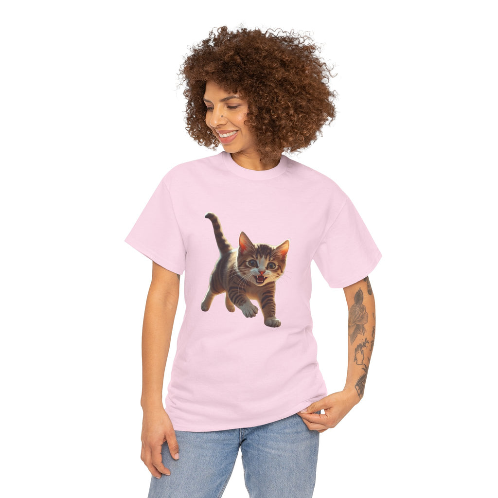 Kitten Graphic Tee — Cute Running Cat T-Shirt for Cat Lovers