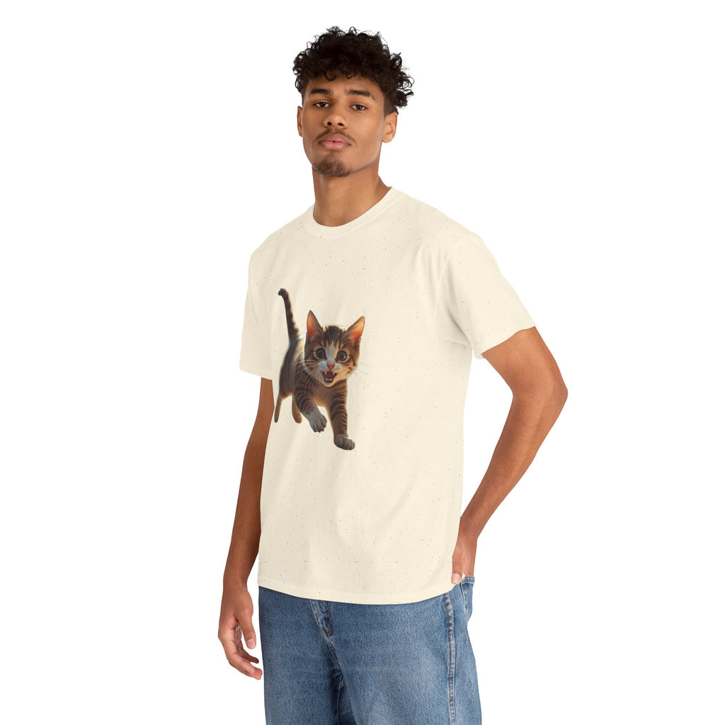 Kitten Graphic Tee — Cute Running Cat T-Shirt for Cat Lovers