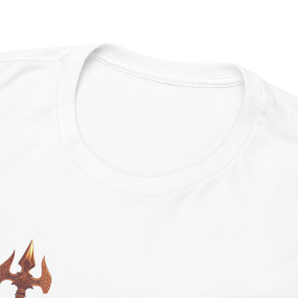 Poseidon Trident Statue T-Shirt — Mythic Sea God Graphic Tee
