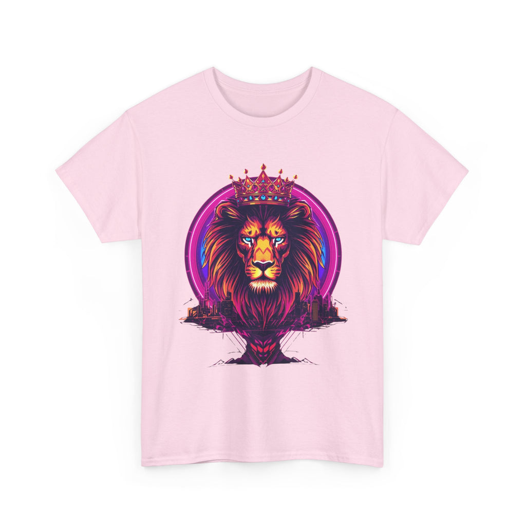 Lion King Crown T-Shirt — Vibrant Neon Lion Graphic Tee