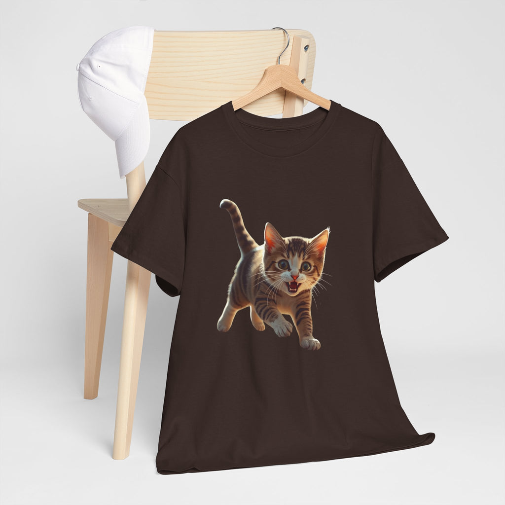 Kitten Graphic Tee — Cute Running Cat T-Shirt for Cat Lovers