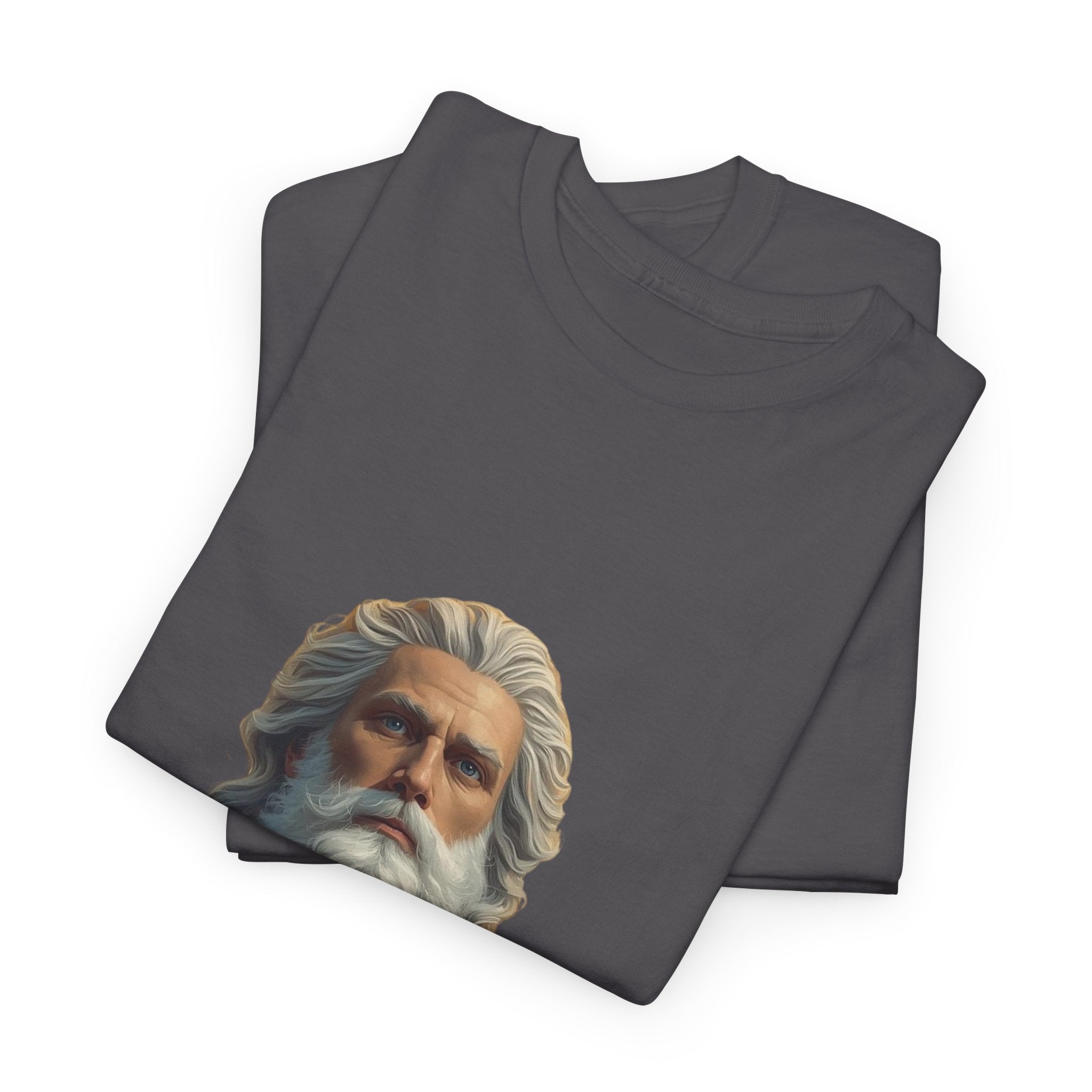 God Portrait T-Shirt — Classical Bearded Deity Art Tee