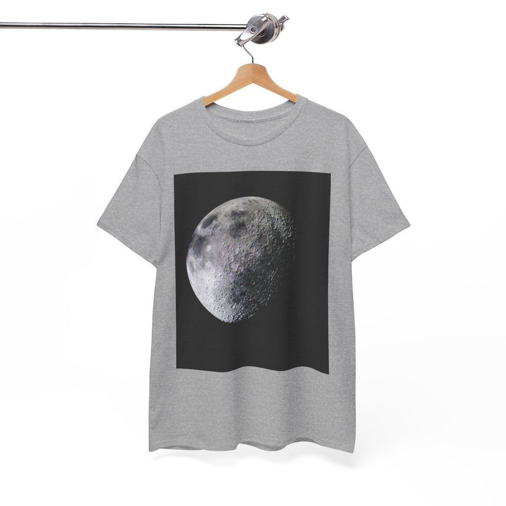 Moon Phase Tee — Realistic Half Moon Graphic T-Shirt