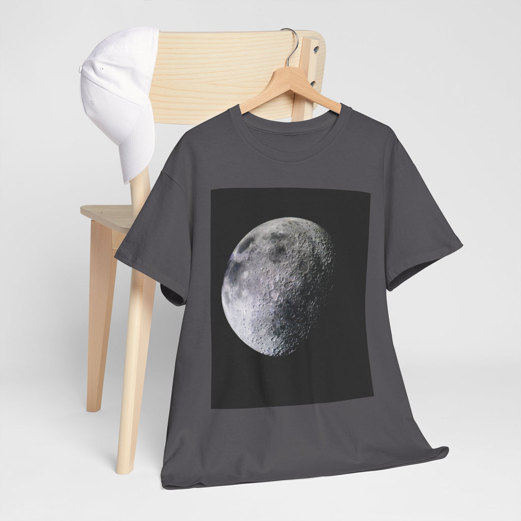 Moon Phase Tee — Realistic Half Moon Graphic T-Shirt