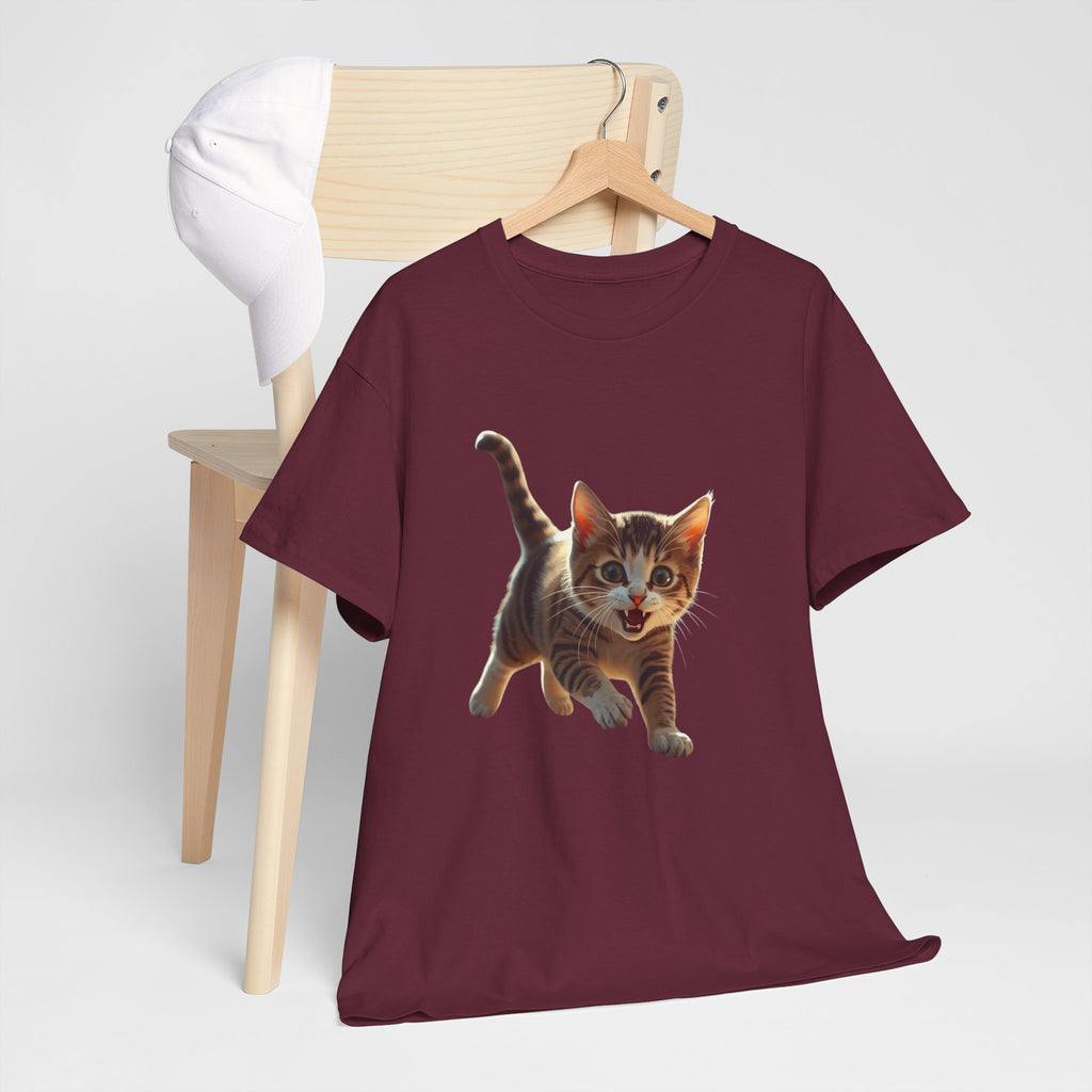 Kitten Graphic Tee — Cute Running Cat T-Shirt for Cat Lovers