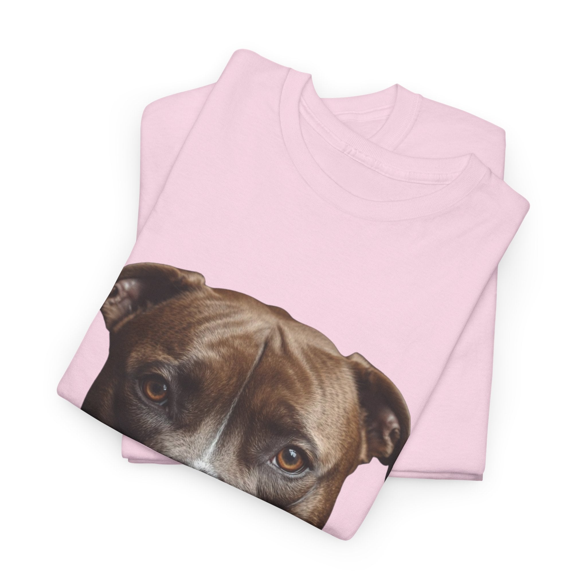 Pit Bull Portrait T-Shirt — Realistic Dog Face Tee for Dog Lovers