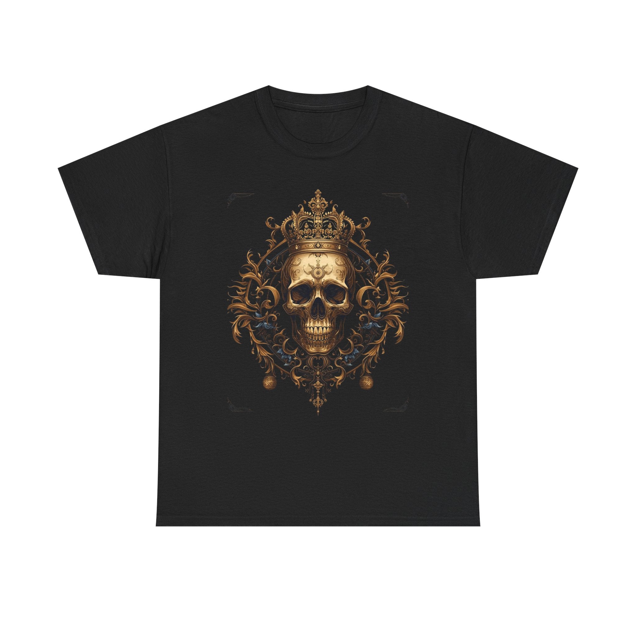Crowned Skull Graphic Tee — Gothic Vintage Skull T-Shirt