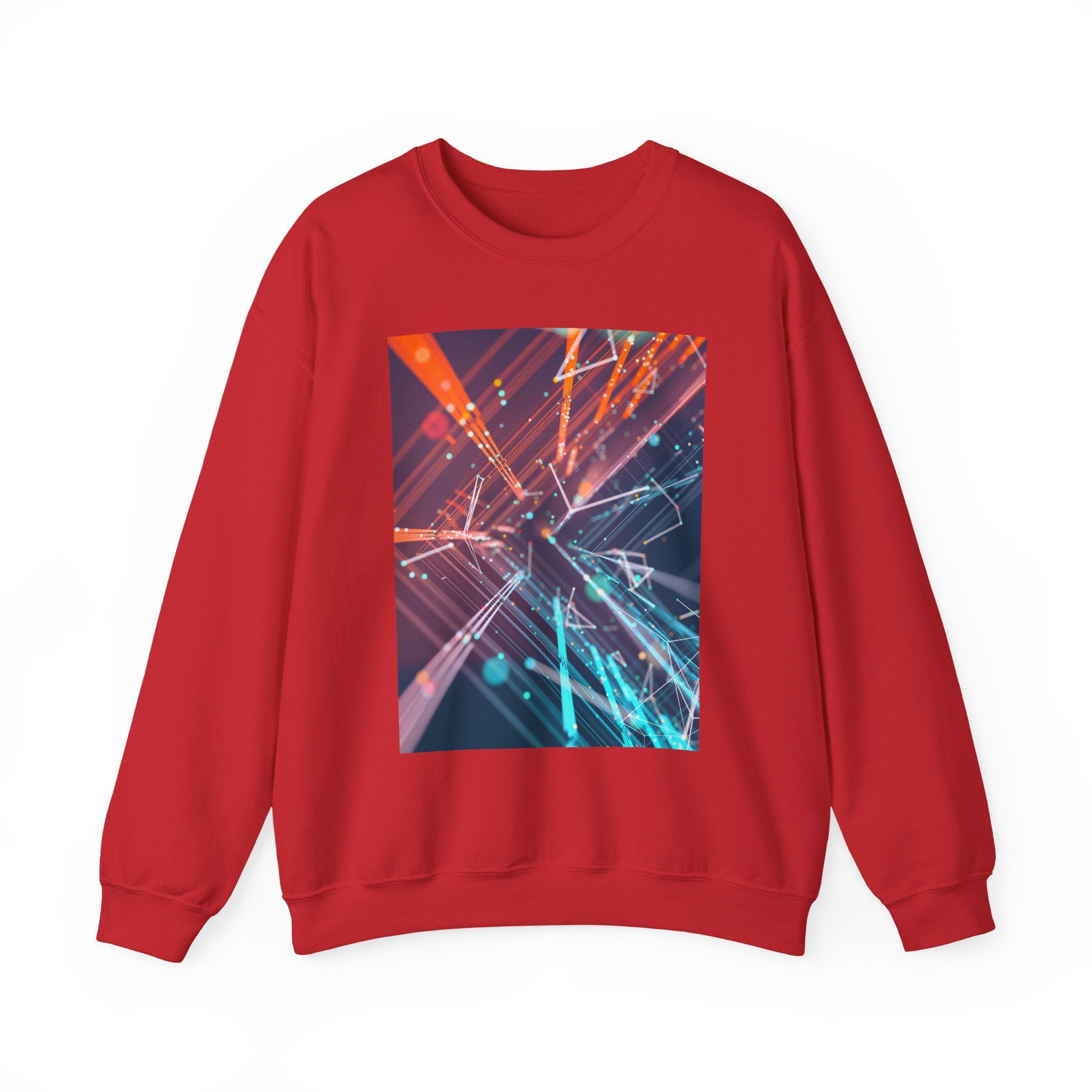 Abstract Neon Lights Crewneck Sweatshirt