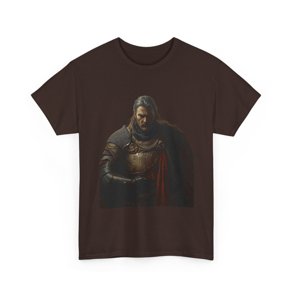Knight Portrait T-Shirt — Dark Medieval Armor Graphic Tee