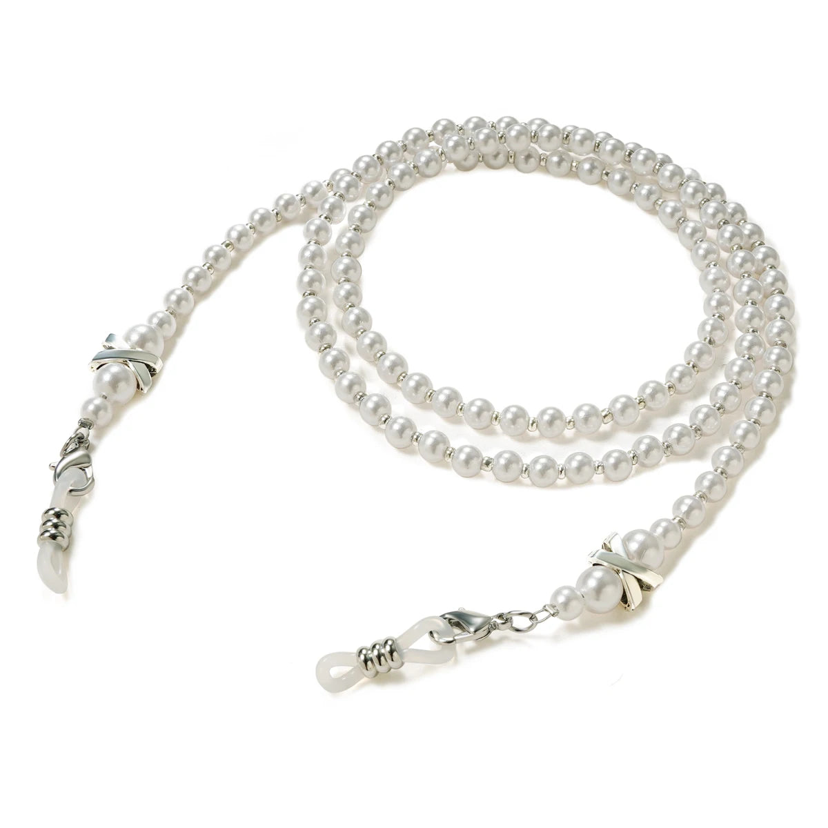 Stylish Pearl Beaded Eyeglasses Chain for Women Fashion Beads Pearl Lanyard Beaded Pearl Necklace