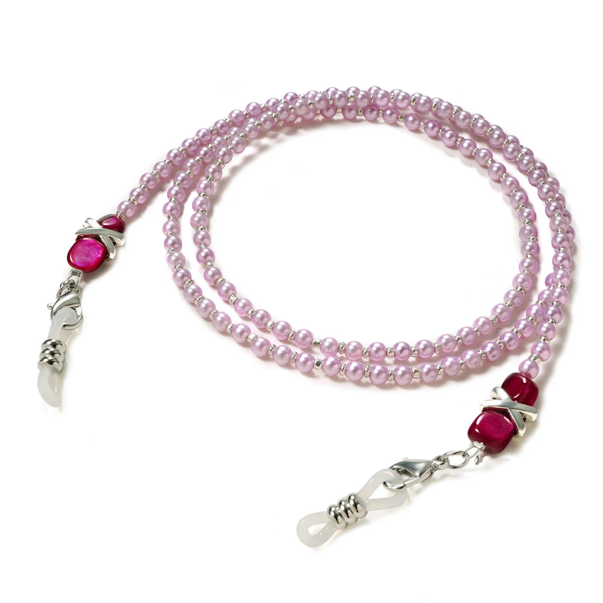 Stylish Pearl Beaded Eyeglasses Chain for Women Fashion Beads Pearl Lanyard Beaded Pearl Necklace