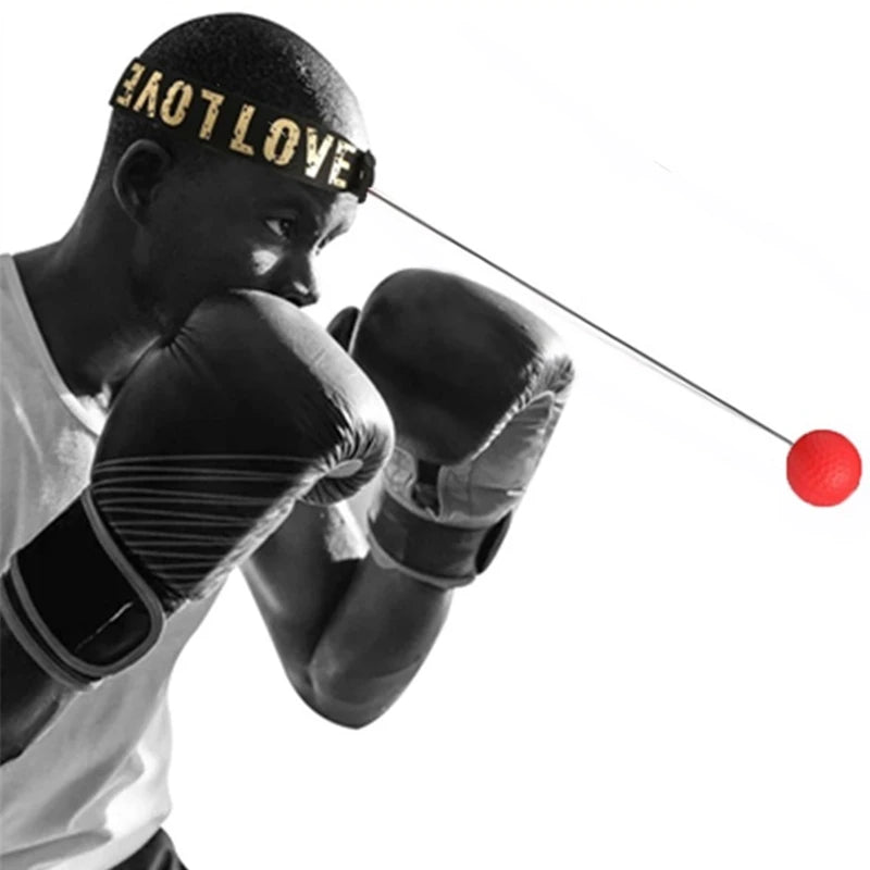 Muay Thai Boxing Speed Ball with Headband for Sanda Boxing Fighting Fast Speed Reaction Time Training Boxing Reflex Trainer