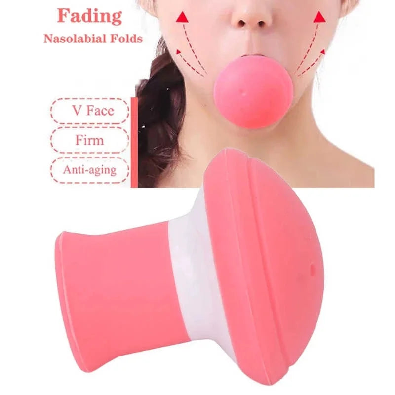 Fast Thin Face Silicone Gel Mouth Jaw Exerciser Slimming Face Lift Tool Chin V-Shape Face Lifting Anti-Wrinkle Removal Blow Breath