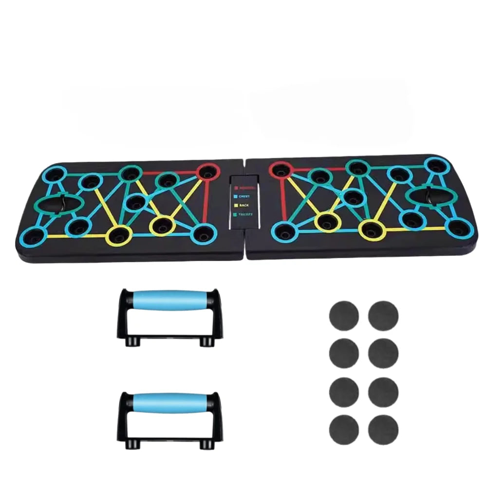 Prone board set, foldable prone board, portable multi-functional prone board, home and gym equipment, chest muscle trainer