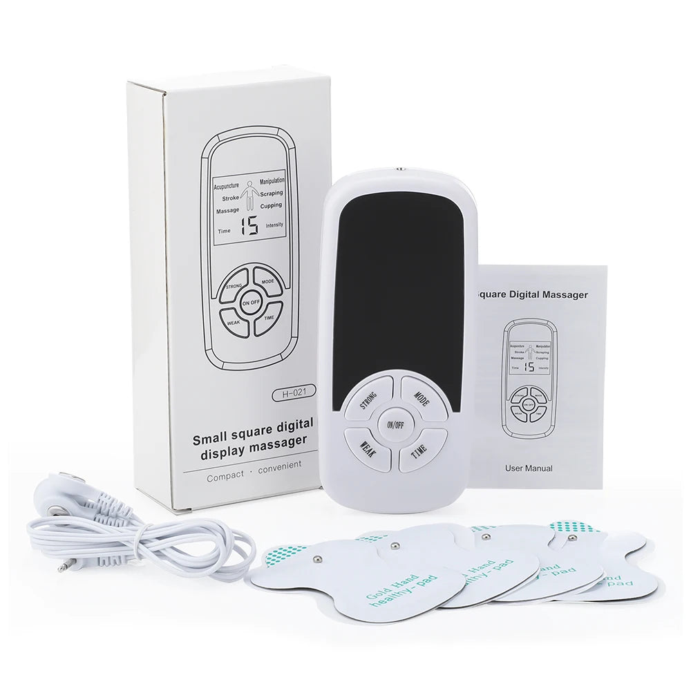 EMS Pulse Electric Muscle Stimulator Back Neck Body Massager TENS Acupuncture Meridian Physiotherapy Digital Massage Tools