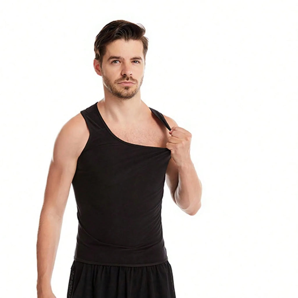 1PC Sauna Shirt for Men, Short Sleeve Sauna Sweat Body Shaper Men's Sauna Vest Gym Exercise Tank Top