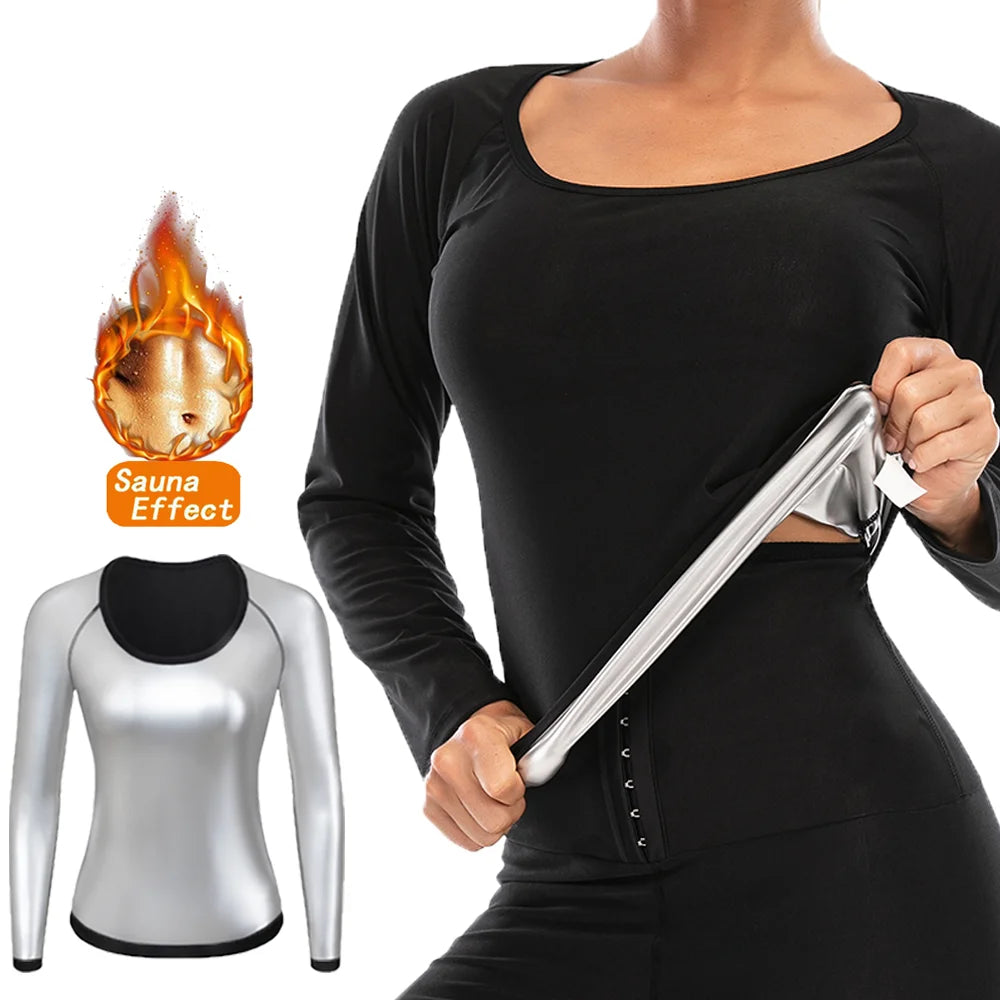 Sauna Suit Women Gym Clothing Sweating Weight Loss Female Activewear Fat Burning Slimming Tracksuit Workout Fitness Sportswear