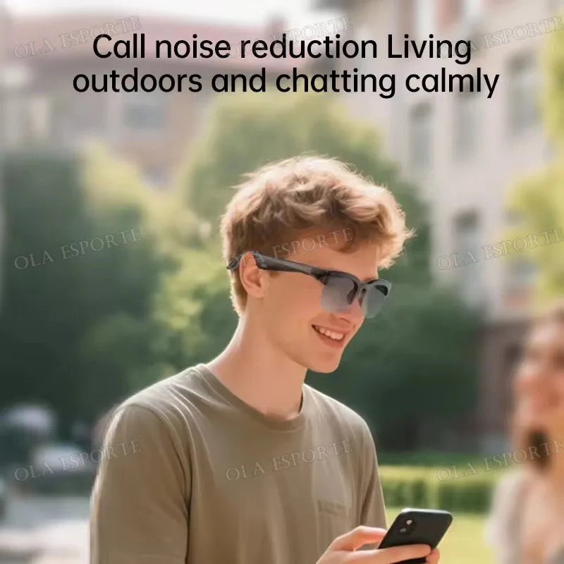 New Camera Control Smart Glasses 2025 Music Sunglasses Headphones Wireless Bluetooth Call Headset HIFI Audio glasses For Android