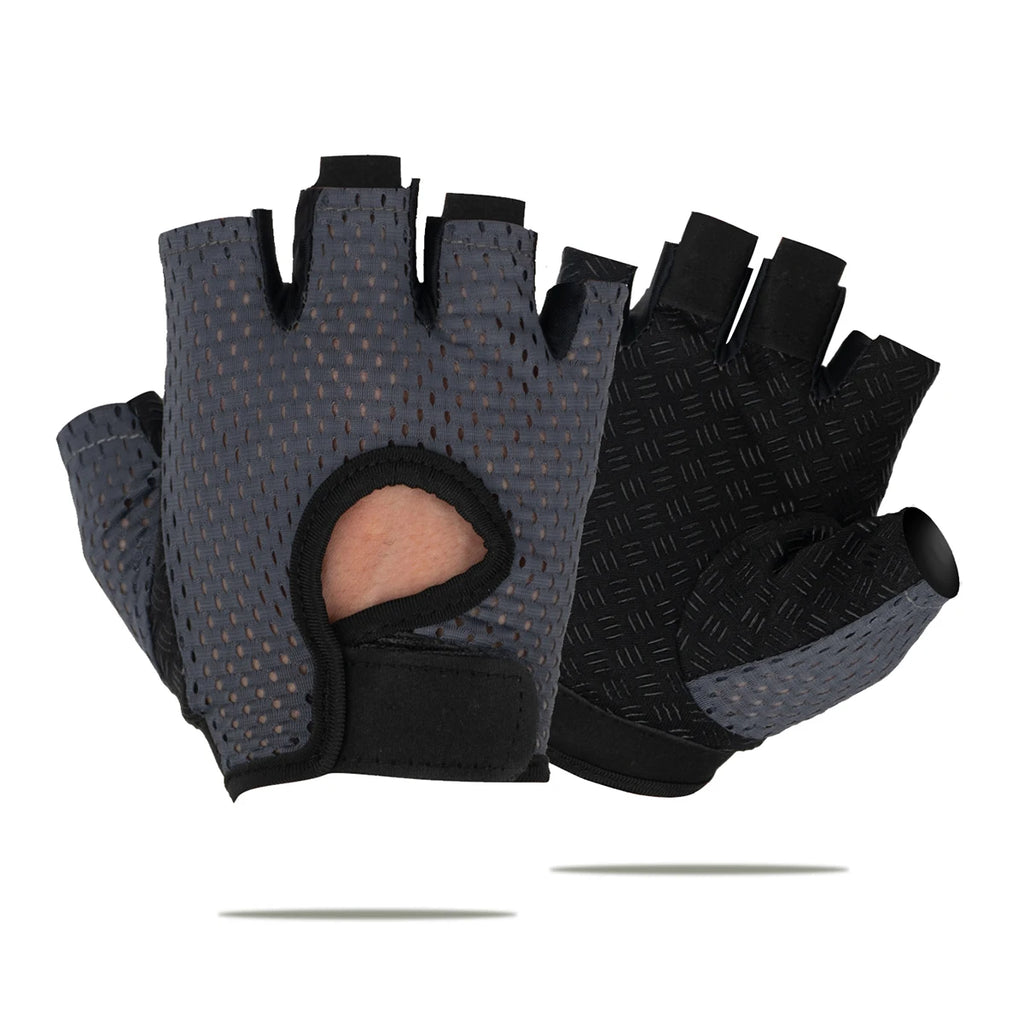Gym Fitness Gloves For Women, Breathable Half Finger Anti-Slip Gloves For Bicycle Cycling Weight Lifting Yoga